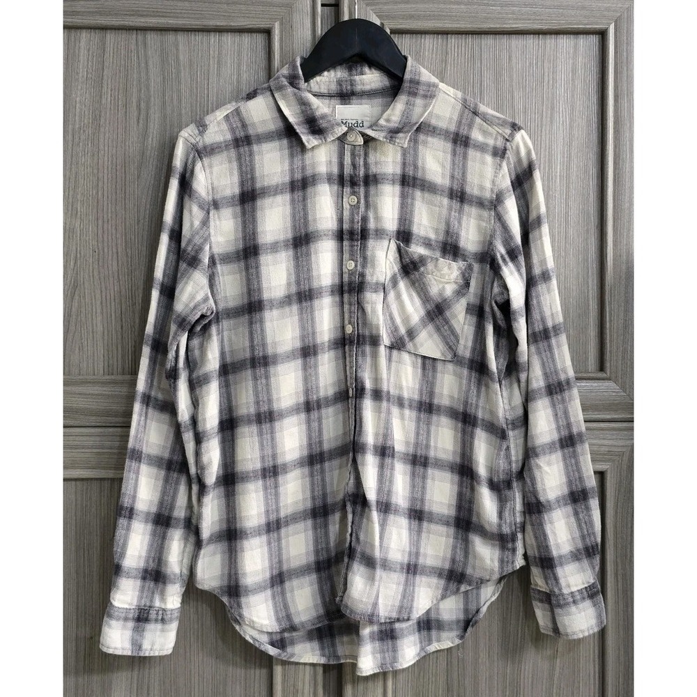 Mudd Flannel Shirt Check Pattern Womens Large - Picture 1 of 13